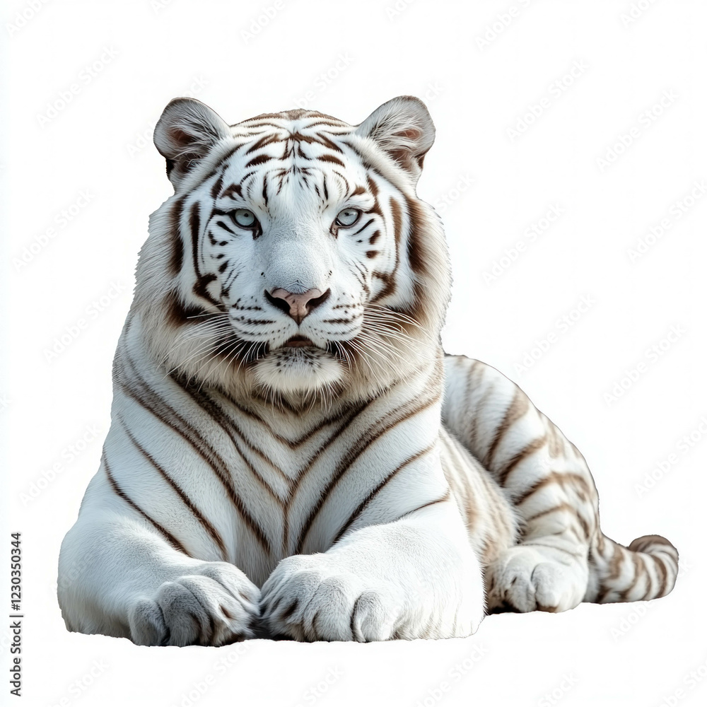 Obraz premium White Tiger Isolated