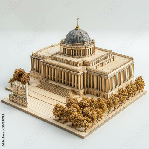 Bank Building Isolated