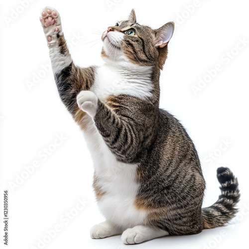 Cat Playing Isolated