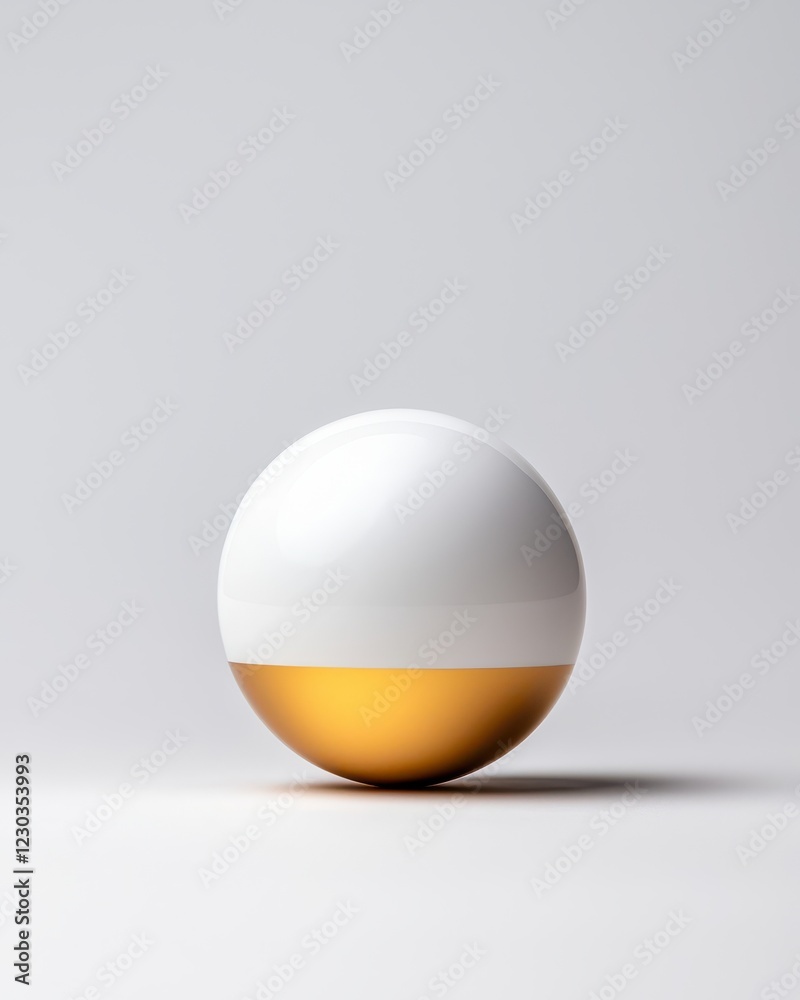 A minimalist design featuring a spherical object in white and gold shades, ideal for modern graphic projects. A minimalist design featuring a spherical object in white and gold shades, ideal for modern graphic projects.