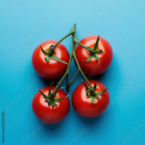 Tomatoe Top View Isolated