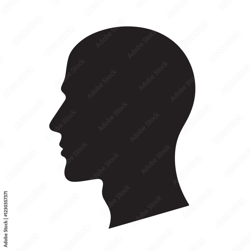 silhouette of a head silhouette of a head