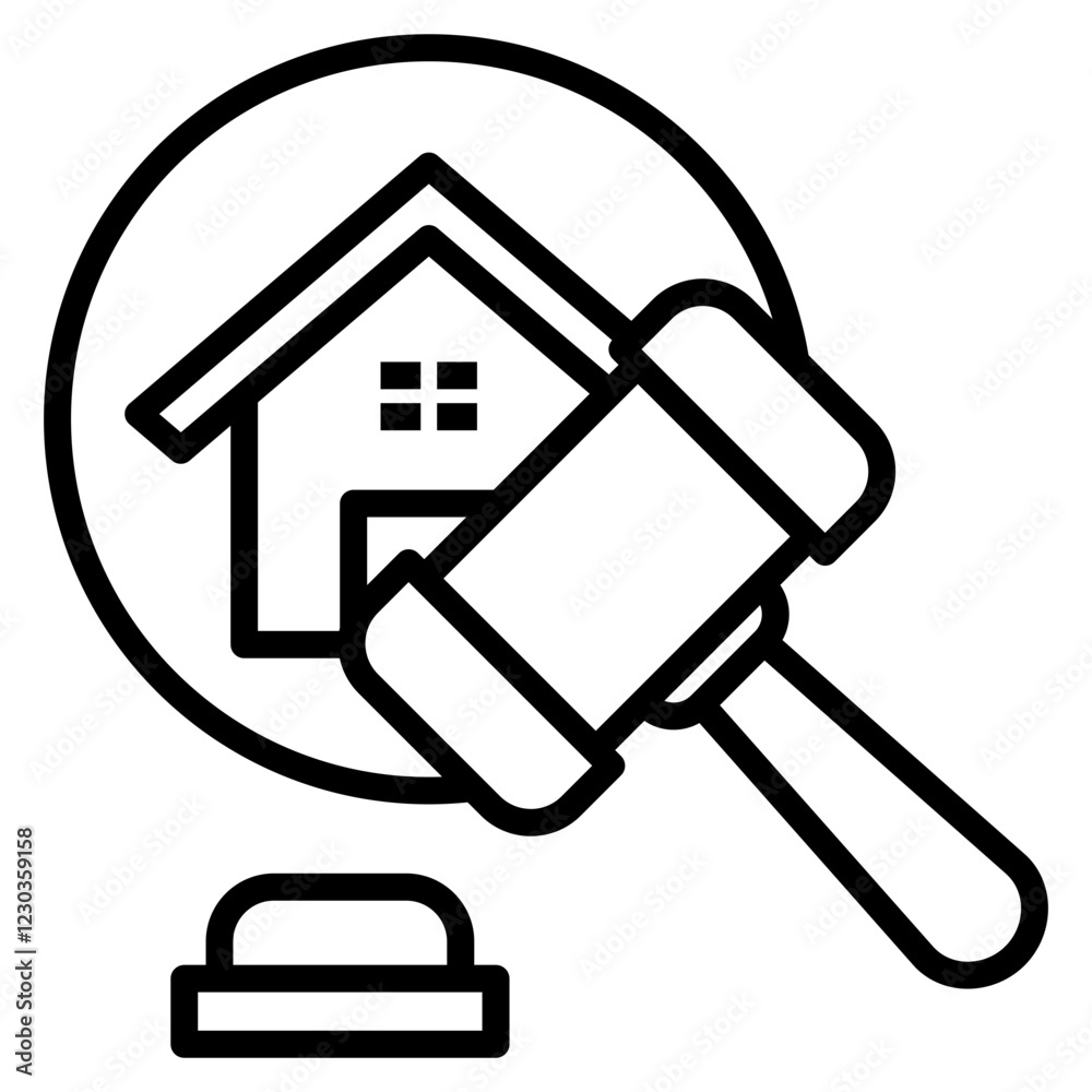 Property Auction Icon For Design Elements Property Auction Icon For Design Elements