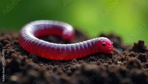 Roundworm with bacterial feeding stylet in soil, microorganisms, soil biology, soil fauna