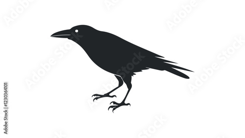 crow on a white background