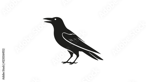 crow shape vector illustration