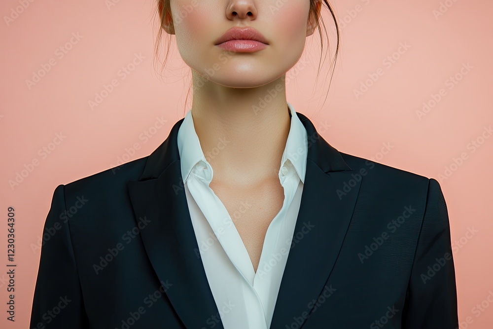 the woman in the suit is shy. on a plain colored background. studio photo. very shy. real photo high detail. place for text. the woman in the suit is shy. on a plain colored background. studio photo. very shy. real photo high detail. place for text.