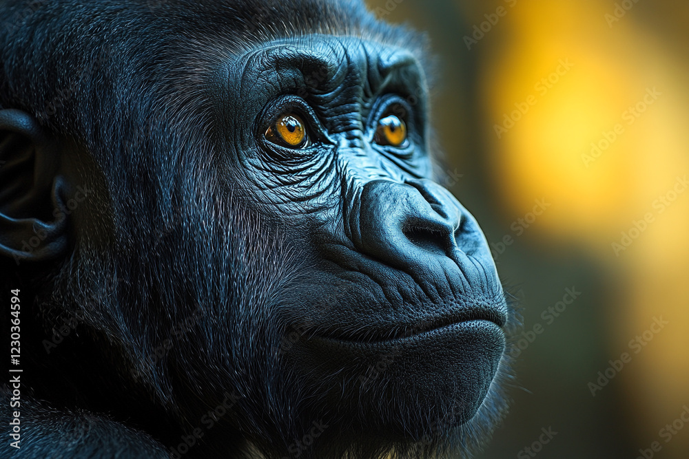 Western Lowland Gorilla Portrait Close Up Western Lowland Gorilla Portrait Close Up