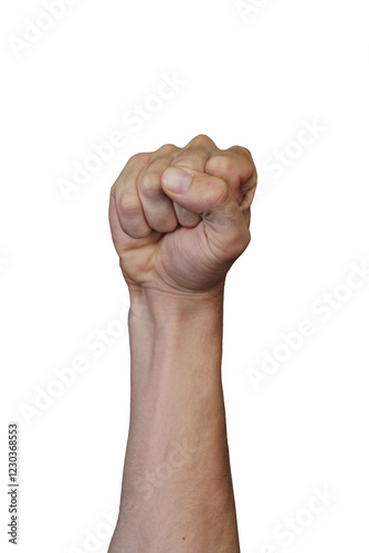 fist isolated on white background