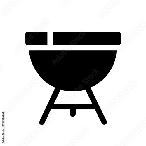 Barbecue Grill icon black vector