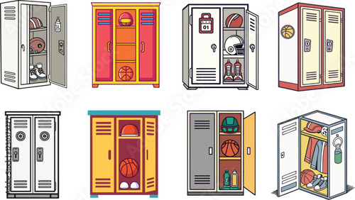 Detailed Bank Vault Illustrations. High Resolution Vector Illustrations of Safes for Security System Advertisements, Bank Marketing, and Financial Content.