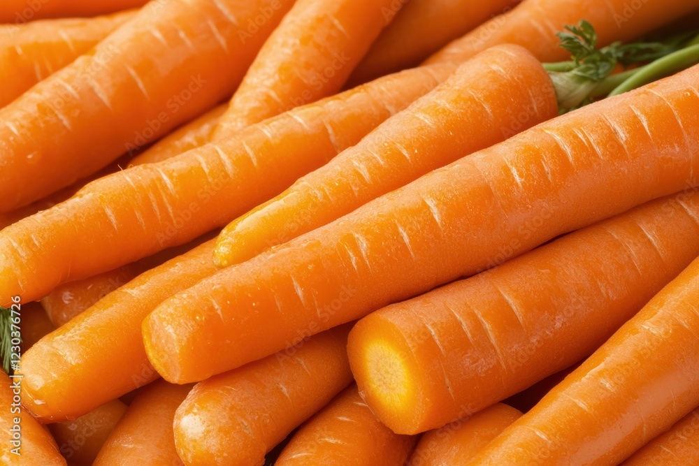 Freshly washed carrots highlighting nutrition and fibers Freshly washed carrots highlighting nutrition and fibers