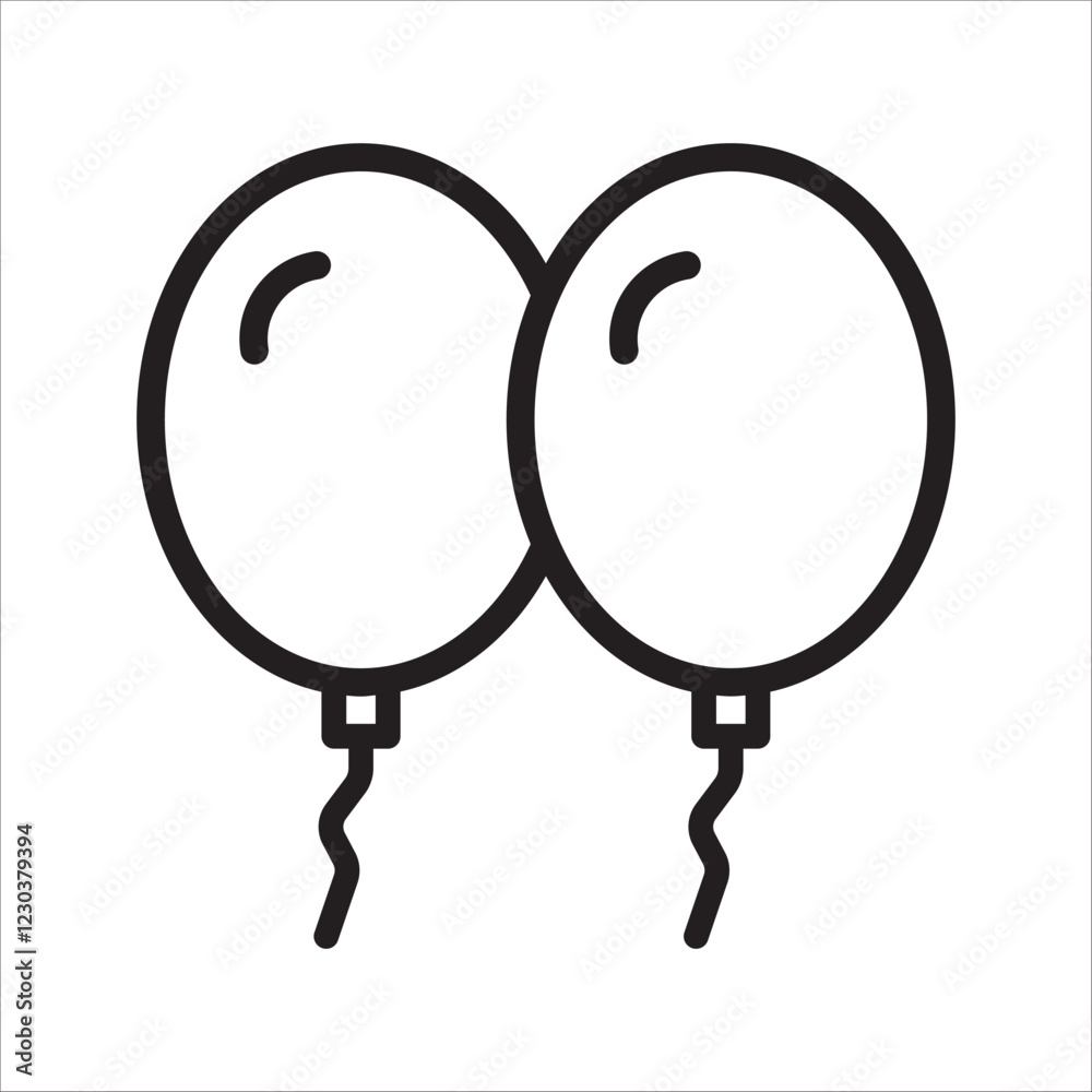 balloon icon with white background balloon icon with white background