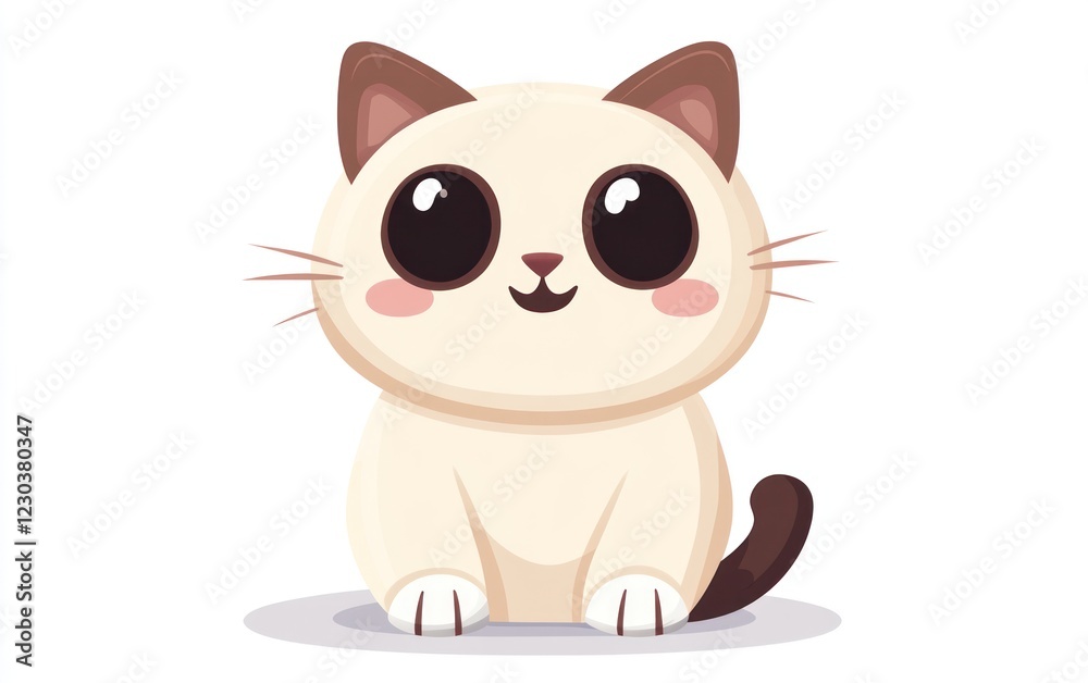 Cute cartoon cat sitting, white background, children's book illustration (4) Cute cartoon cat sitting, white background, children's book illustration (4)
