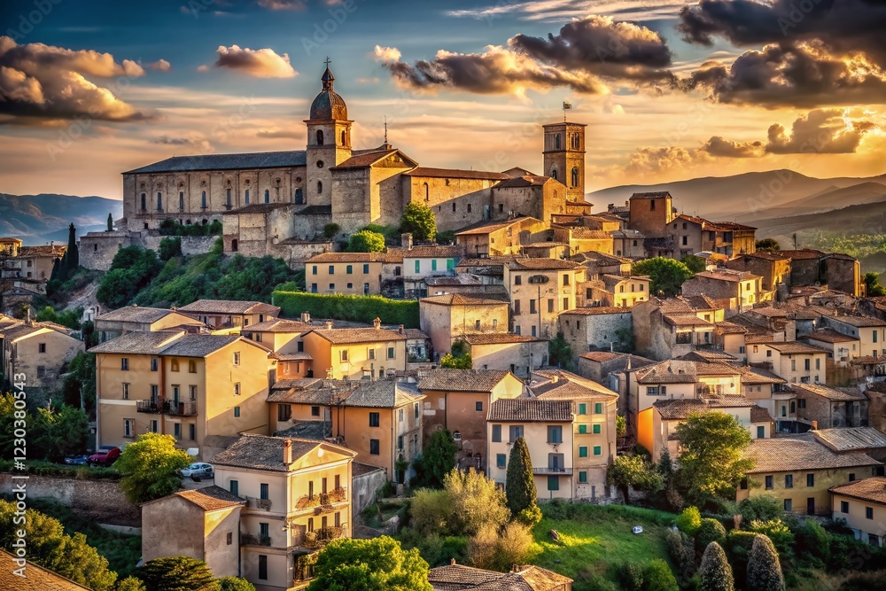 Obraz premium Panoramic View of Lanciano, Abruzzo, Italy: A Documentary Photography Perspective