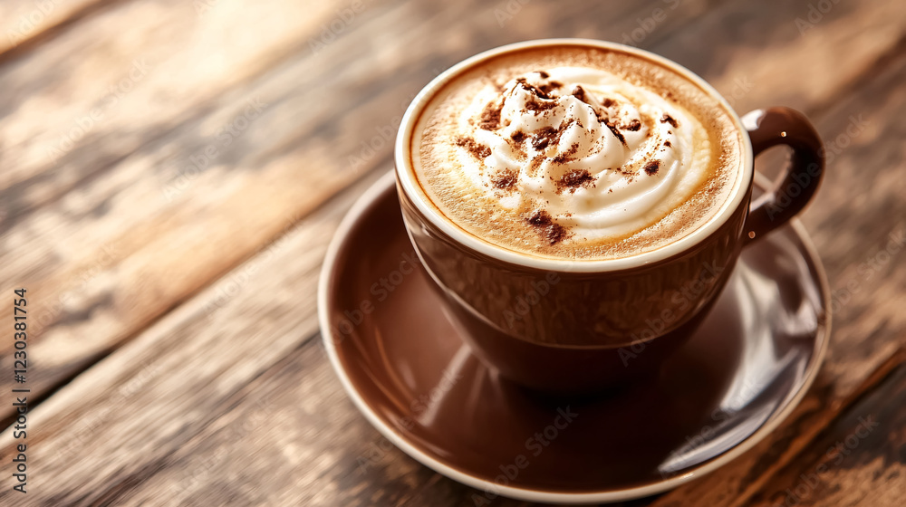 Coffee latte in a caf� setting. Coffee latte in a caf� setting.