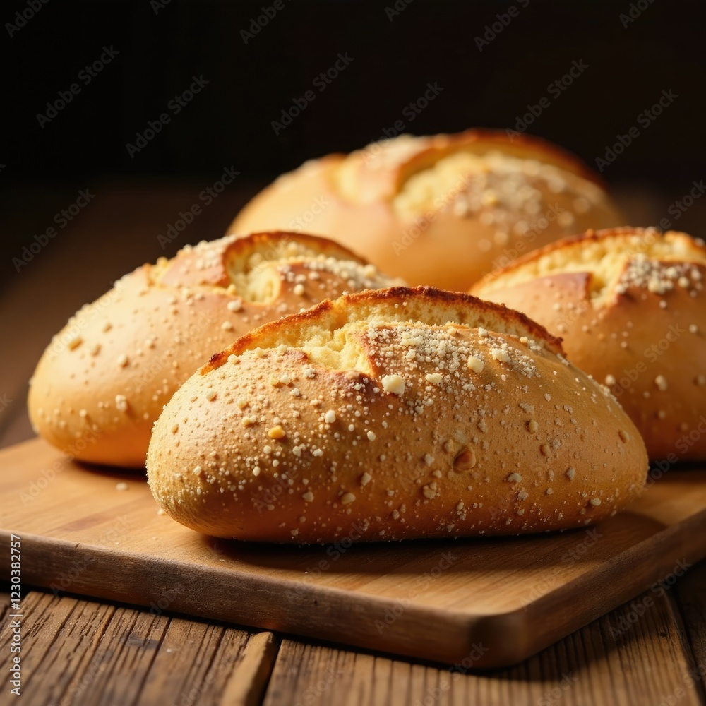 Freshly baked whole wheat bread with rustic golden crusts on a wooden table, baked, rustic, crust Freshly baked whole wheat bread with rustic golden crusts on a wooden table, baked, rustic, crust