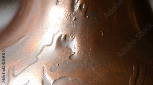 texture cast bronze surface showing and reflections photo