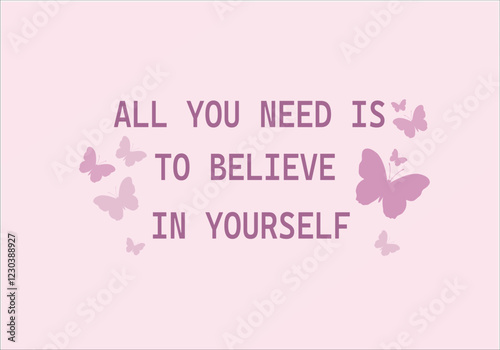 butterfly flying shape vector design.love  yourself message with watercolor butterfly vector margarita mariposa stationery,mug,t shirt,phone case fashion slogan style spring summer sticker 