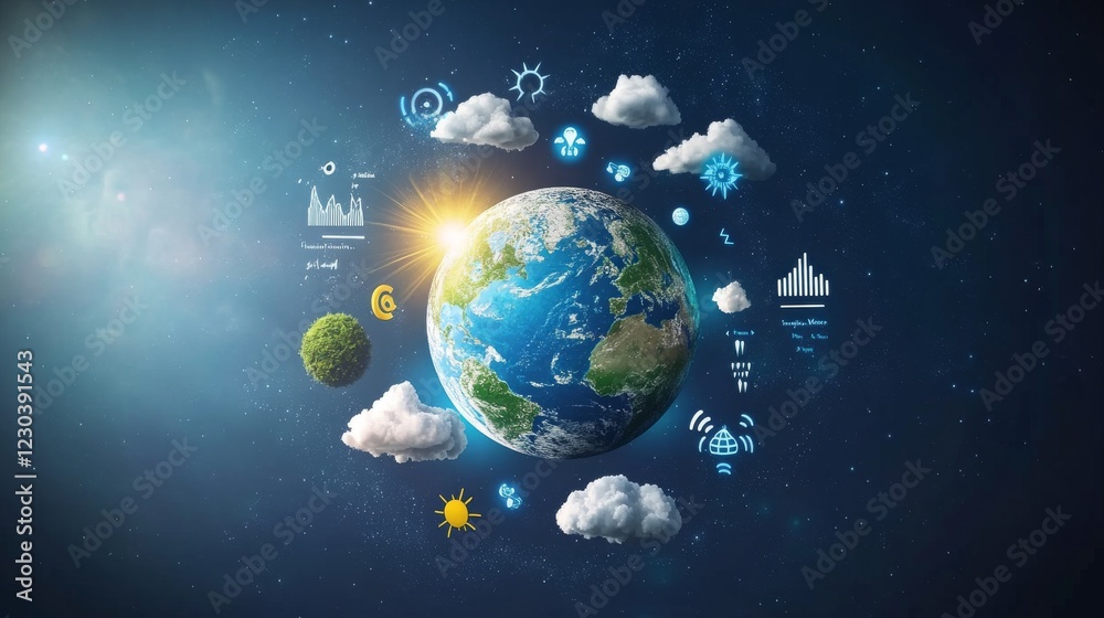 Naklejka premium Weather Day Banner: Celebrating Meteorological Awareness