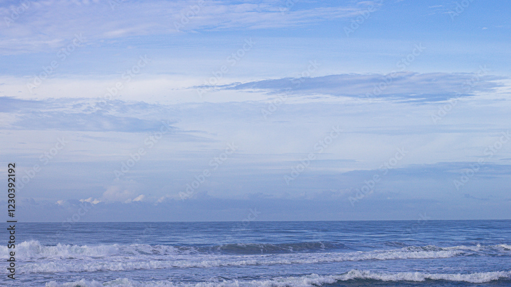 sunset on the beach with beautiful views of clouds and sea. sunset on the beach with beautiful views of clouds and sea.