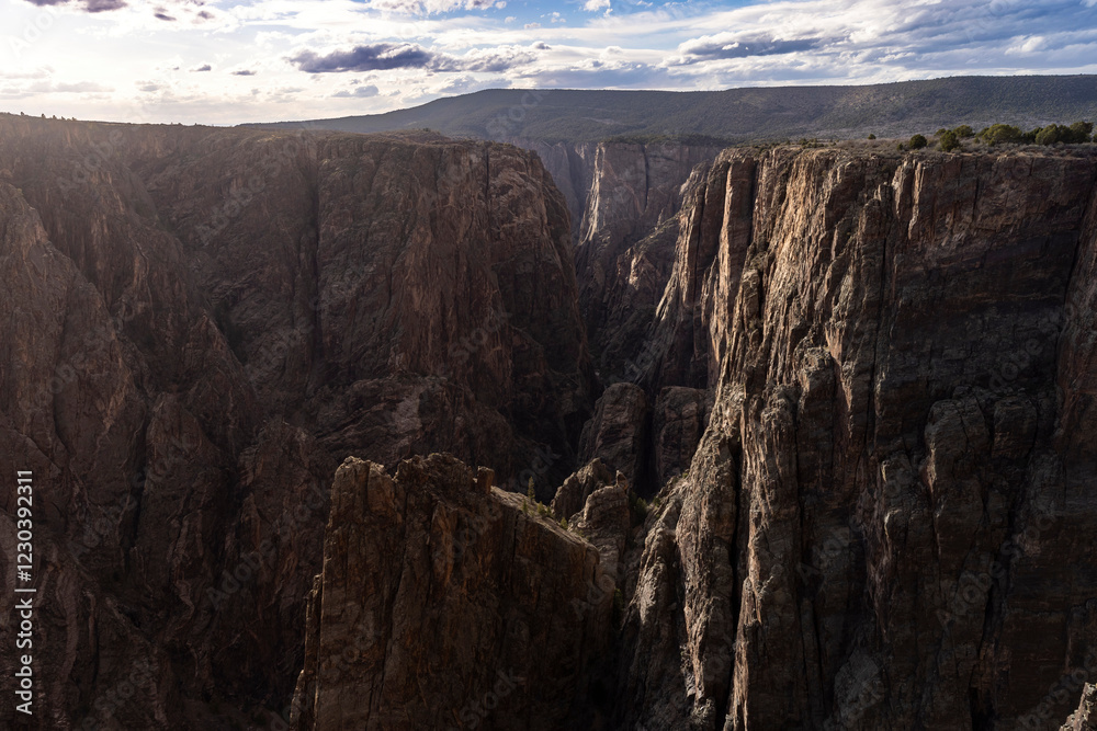 Beautiful landscape view of Black Canyon of the Gunnison National Park in Colorado.
