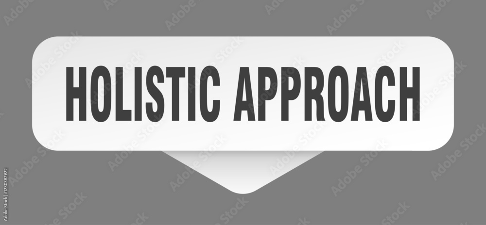 holistic approach sticker. holistic approach sign isolated on gray background holistic approach sticker. holistic approach sign isolated on gray background