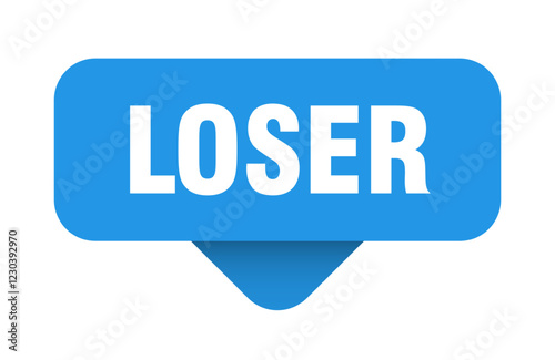 loser sticker. loser sign on transparent background
