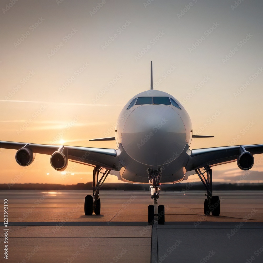 Fototapeta premium Aeroplane in Runway