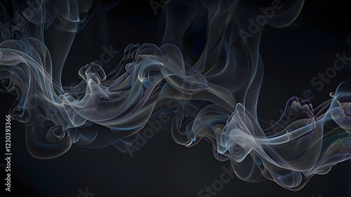 Wallpaper Mural Patterns that resemble soft, ethereal haze floating over a dark background. Torontodigital.ca