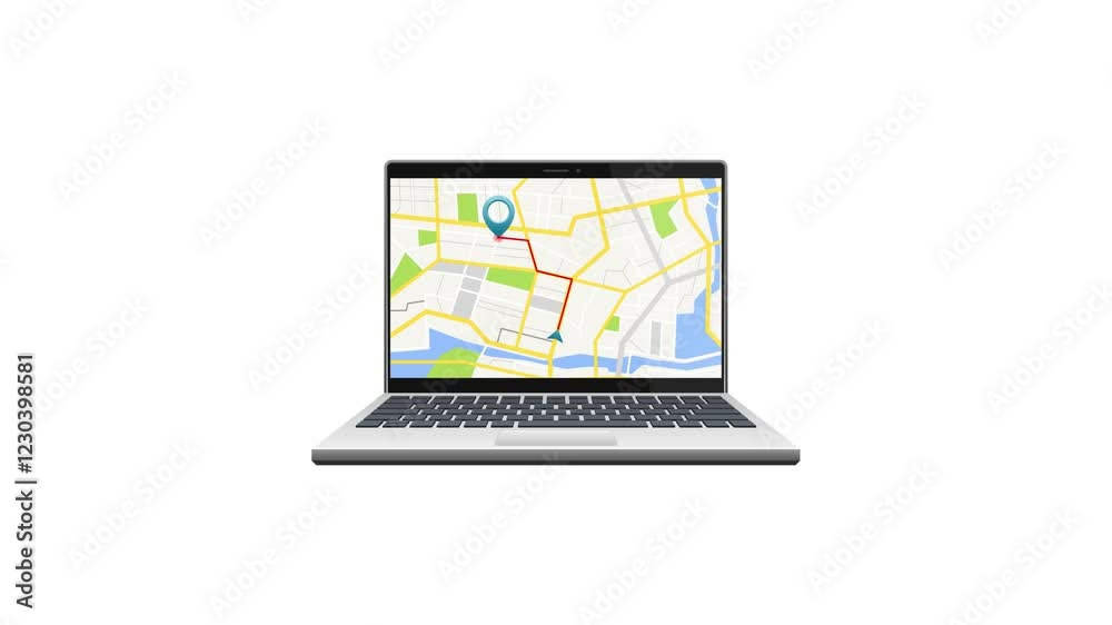 GPS navigation systems. GPS Tracking. GPS navigation concept. Arrow moving forward on a map. GPS navigation systems. GPS Tracking. GPS navigation concept. Arrow moving forward on a map.