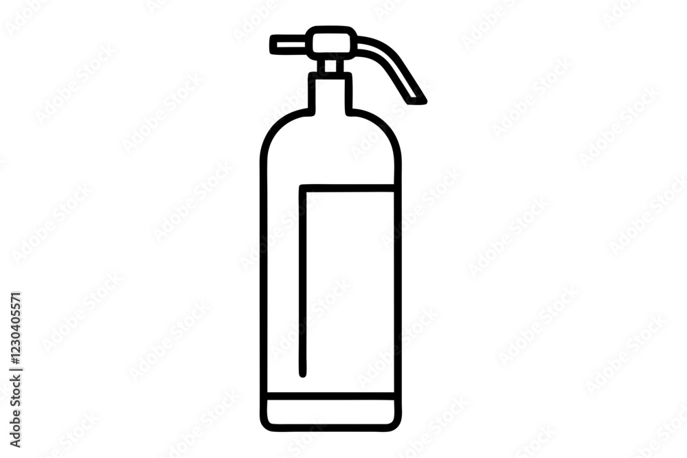 High-Quality Line Art Fire Extinguisher Icon - SVG High-Quality Line Art Fire Extinguisher Icon - SVG