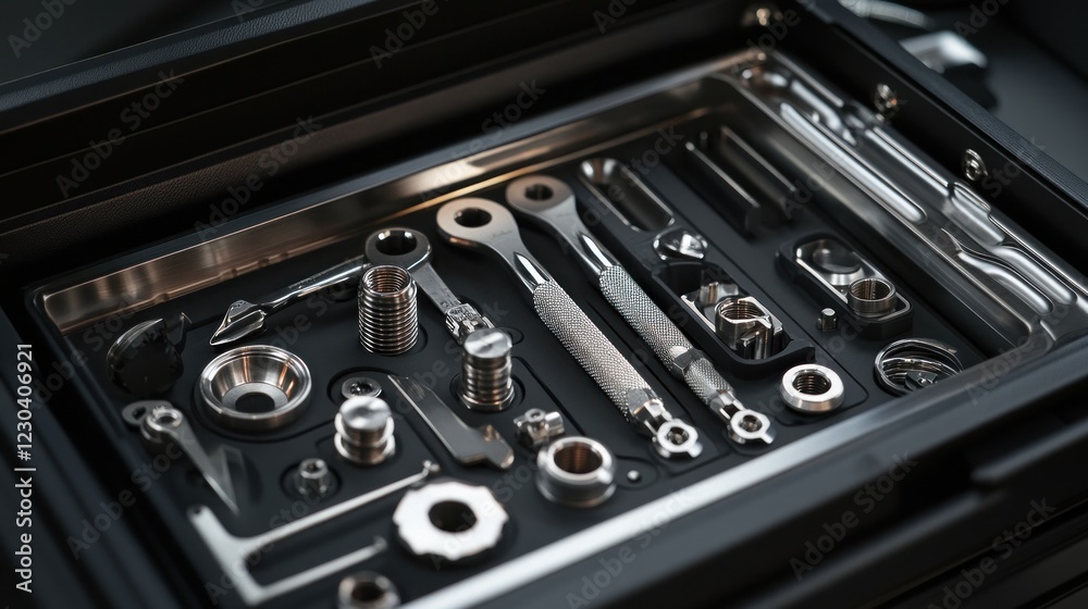 Close-Up of a Tool Kit With Various Tools Close-Up of a Tool Kit With Various Tools