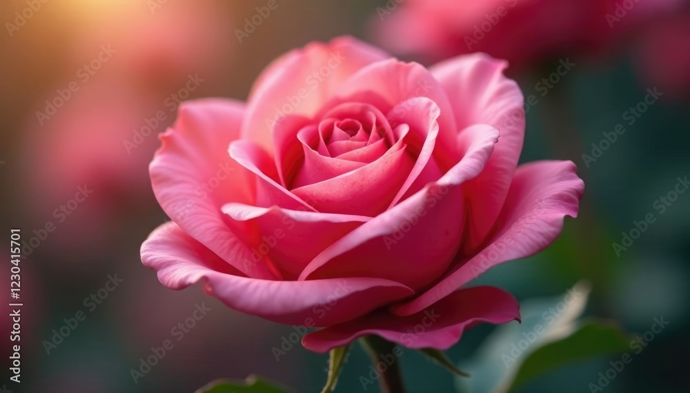 Rose with soft focus and shallow depth of field, textured, bloom, delicate