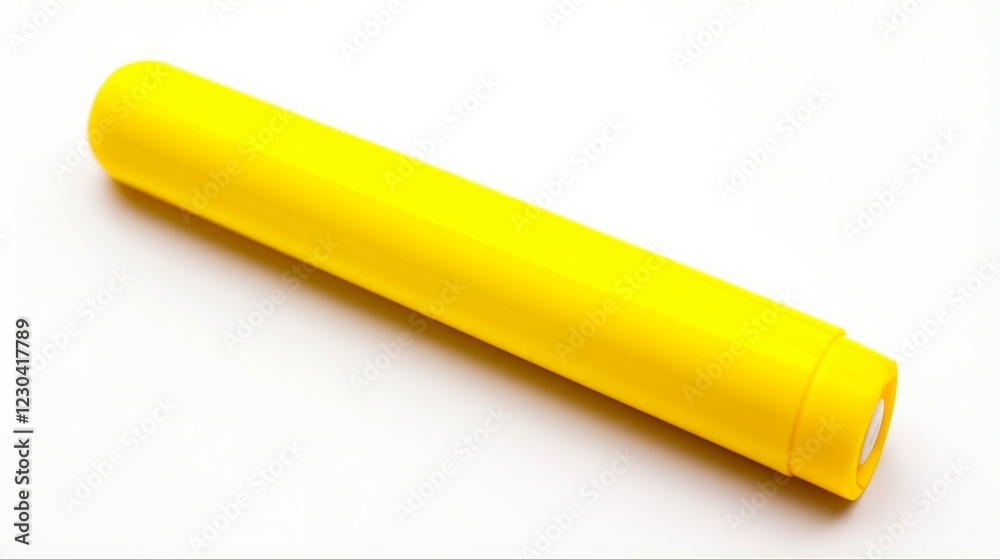 Yellow Highlighter Marker for Education and Work on White Background - Business and Colorful Tool Yellow Highlighter Marker for Education and Work on White Background - Business and Colorful Tool