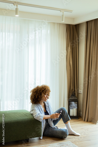 Relaxing in a cozy living r...