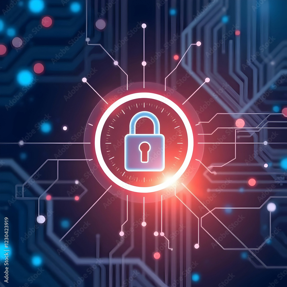 Obraz premium Secure technology background abstract design
