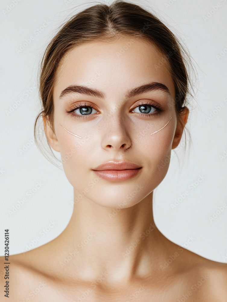 Youthful skin and features in a fresh portrait Youthful skin and features in a fresh portrait