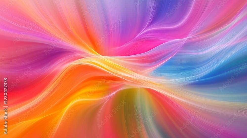 Obraz premium A vivid abstract swirl of colors with dynamic lines and gradients, perfect for creative design and artistic inspiration.