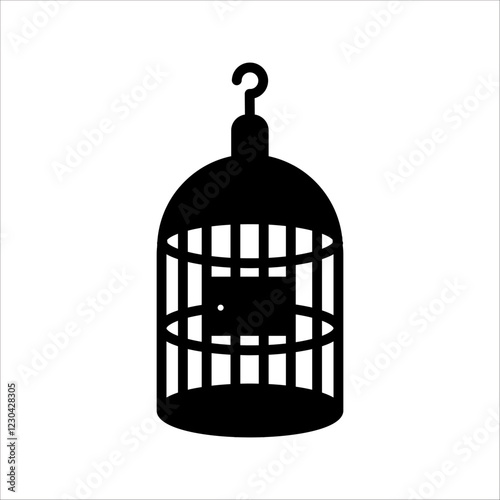 cage icon, illustration design template, with white background. photo