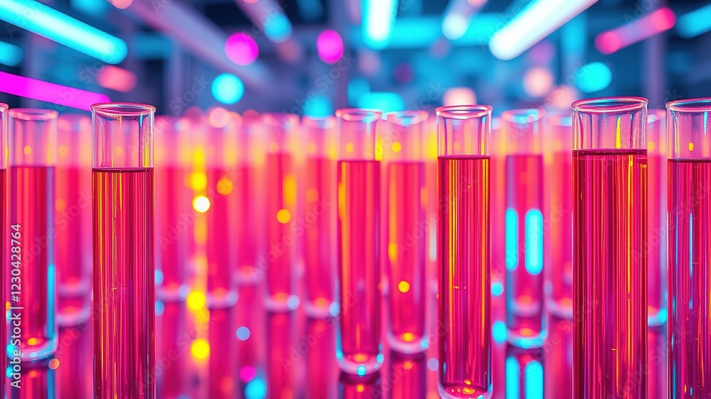 Futuristic Science Test Tube Pattern - High-Resolution Visuals Futuristic Science Test Tube Pattern - High-Resolution Visuals