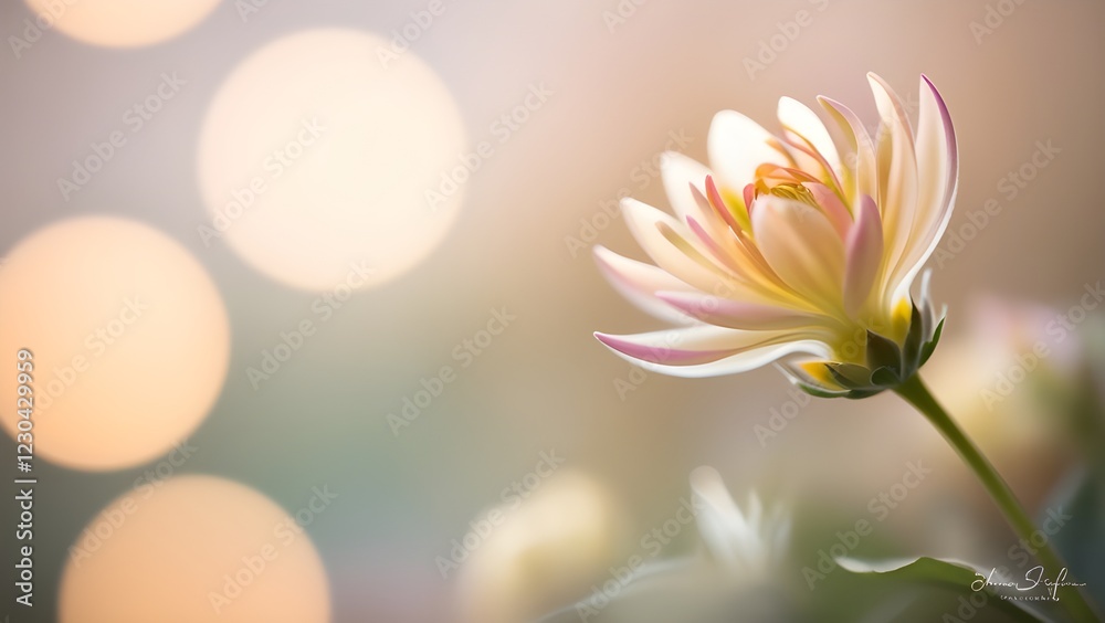 Fototapeta premium Delicate Flower Bloom Light Bokeh