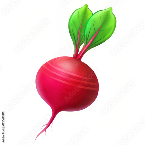 red beetroot vector illustration on white background.