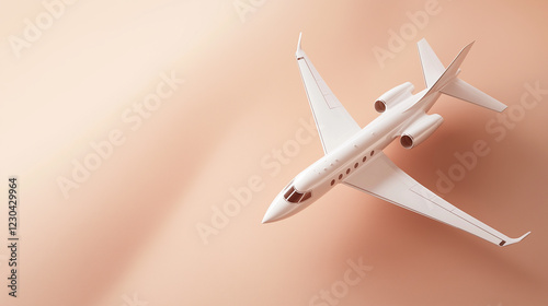 Model plane, airplane on pastel color background