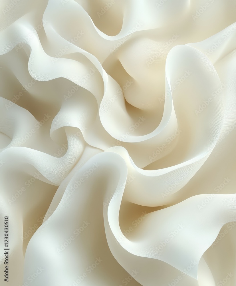 Obraz premium Soft white fabric draping elegantly on a surface