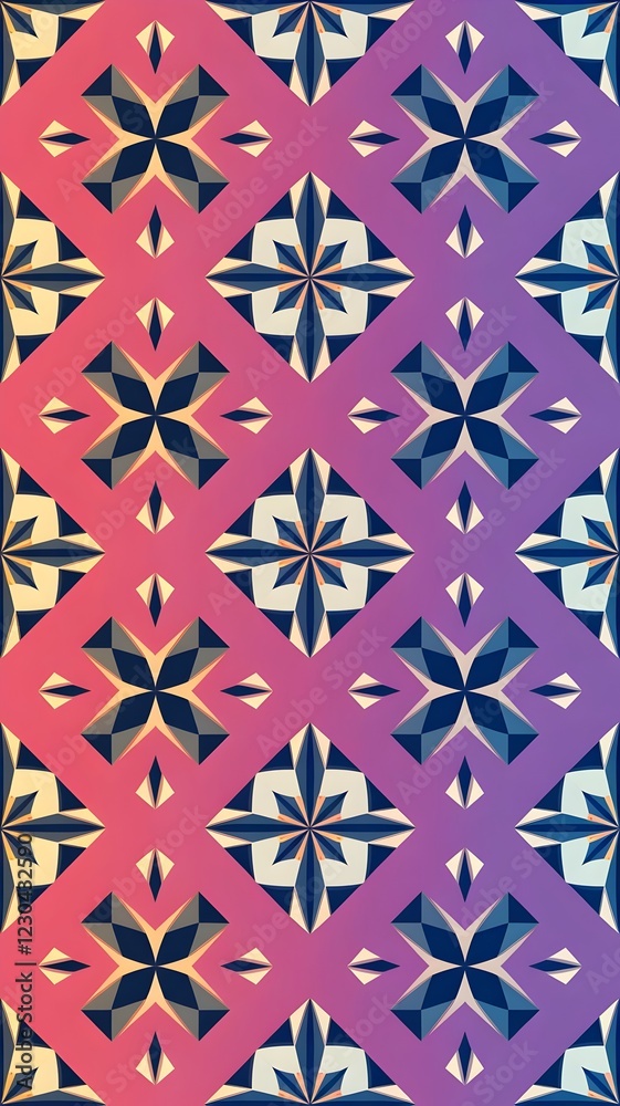Unique geometric pattern wallpaper for mobile phones with vibrant colors and design elements. Generative AI Unique geometric pattern wallpaper for mobile phones with vibrant colors and design elements. Generative AI