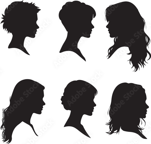 silhouette of a Girls Profile