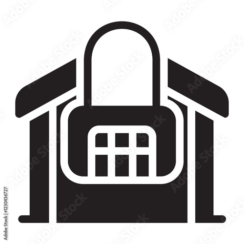 home security glyph icon