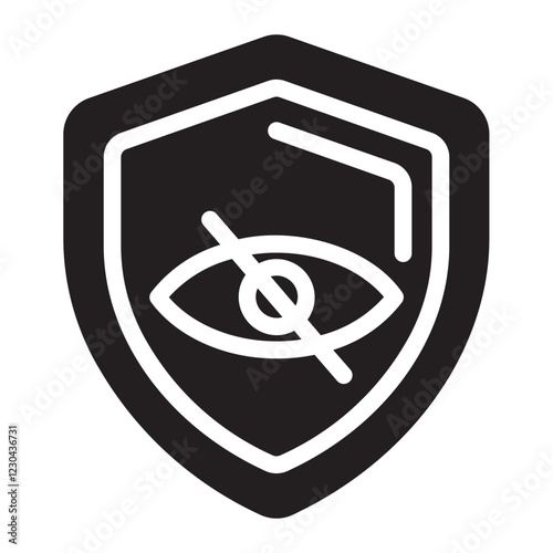 eye recognition glyph icon