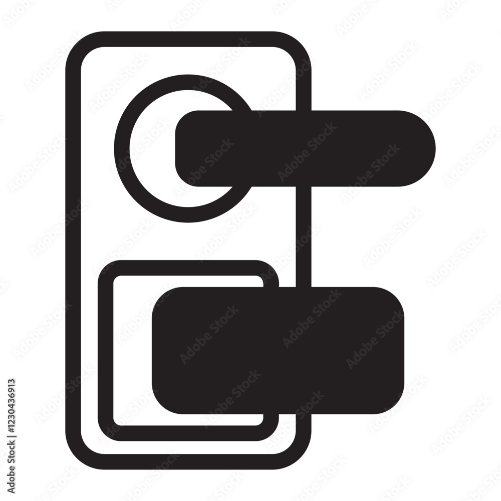 smart door glyph icon smart door glyph icon